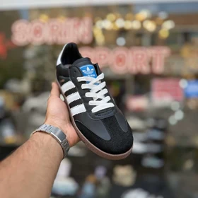 کتانی آدیداس سامبا مشکی سفید کد 6522