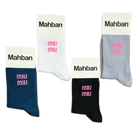 جوراب ساق بلند طرح میوه میوه miu miu نخ پنبه اعلا 36-44