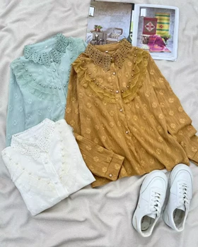 شومیز جلو دکمه مزونی کد 5547