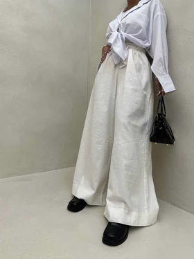 شلوار بگ لینن