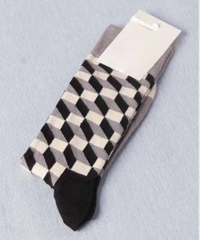 جوراب ساق بلند مردانه شطرنجی 1031