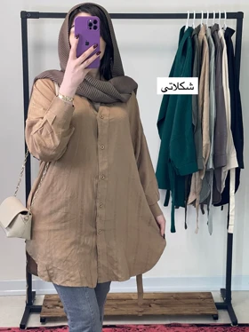مانتو قواره دار و جلو دکمه دار