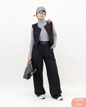 وست کتان طرح جیب 2847