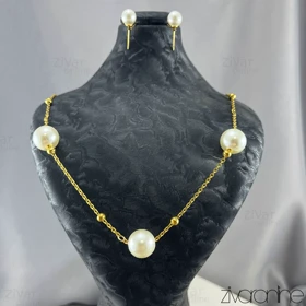 نیم ست مرواریدی درشت 10114