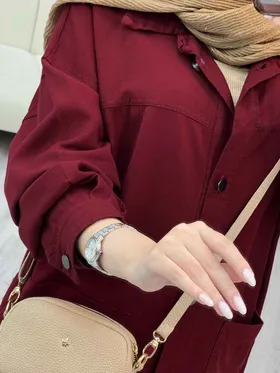 مانتو دو جیب برش‌دار سرو