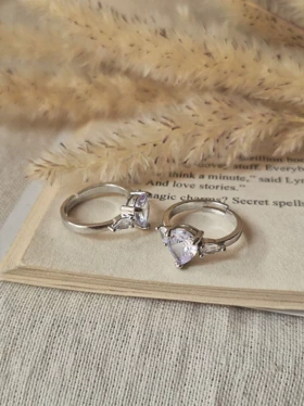 انگشتر جواهری فری سایز اشکی