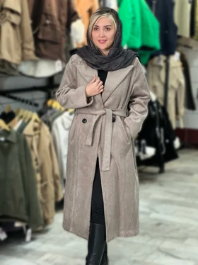 پالتو فوتر کجراه زنانه درجه یک آستردار قد بلند