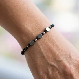 دستبند دخترانه فانتزی مدل صدفی طرح موج هگزا