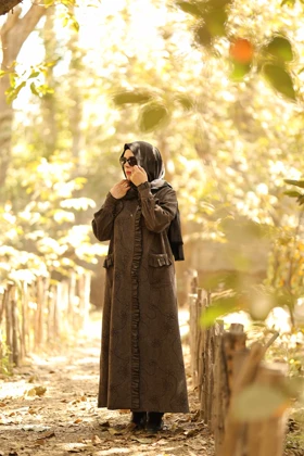 پالتو توئیت قهوه ای پریماه