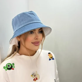 کلاه باکت کتان ساده