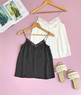 تاپ ساتن یقه گیپور کد 1677