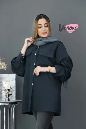 مانتو چین‌دار دوجیب