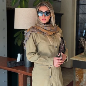 کراپ کت و دامن کتان