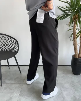 شلوار بگ پارچه ای مشکی MCH