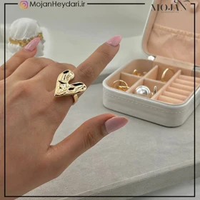 انگشتر زنانه آبکاری نقره رنگ ثابت کد ta10020