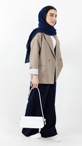 کت دو دکمه آستین راه راه