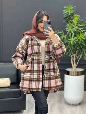 پالتو چهارخونه کمر گت