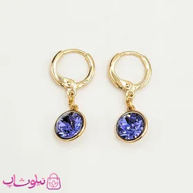 گوشواره آویز سواروسکی ژوپینگ بنفش