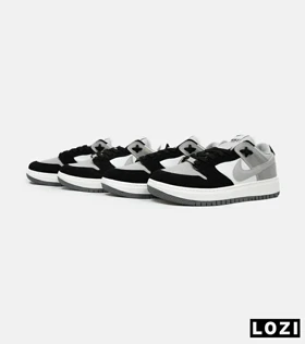 کفش کتانی بزرگ پا طوسی مشکی سفید نایک NIKE SB
