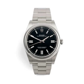 ساعت رولکس مردانه اویستر پرپچوال سیلور مشکی Rolex-4113-G