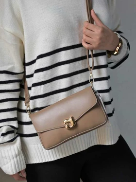 کیف دوشی زنانه بنو مدل باران کد BENO 4966 (نسکافه ای تیره)