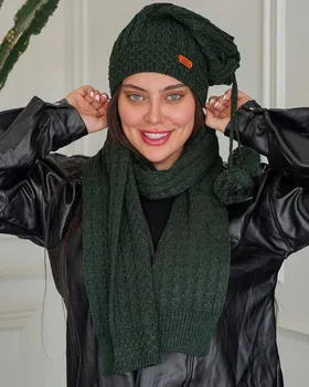 کلاه شالگردن شیطونی پوم دار