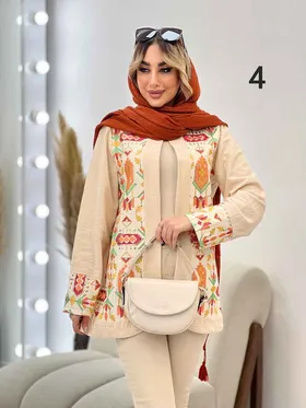 مانتو لینن نچرال طرح سنتی