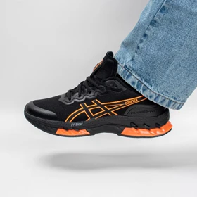 کفش کتانی مردانه مدل اسیکس ASICS رنگ مشکی نارنجی