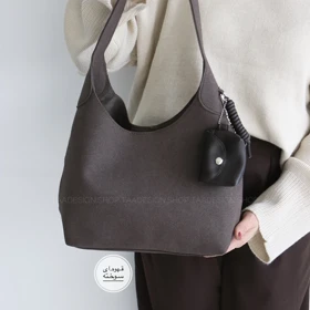کیف زنانه بزرگ جیر مدل سیمبل (قهوه ای سوخته)