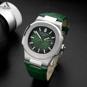 ساعت مردانه پتک فیلیپ بند چرمی Patek Philippe Nautilus L-GS5
