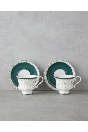 فنجان چای دو نفره English Home مدل Florana Bone China