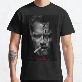 تیشرت terminator طرح Black and white Arnold Schwarzenegger کد 200730
