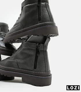 نیم بوت چرمی مردانه طوسی Timberland