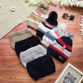 کلاه بافت و رینگ بچگانه