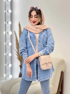 مانتو جین جیب زاپ تیدا