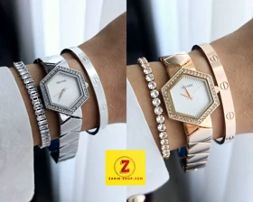 ست ساعت اورجینال زنانه نگینی و دستبند