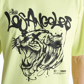 تیشرت آستین کوتاه مردانه ال سی وایکیکی مدل King-north رنگ زرد نئونی