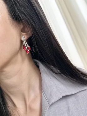 گوشواره مجلسی فول نگین
