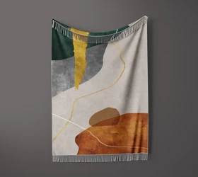 شال مبل ریش دار sofa shawl 351