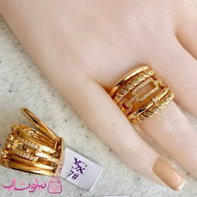 انگشتر زنانه YSX مدل پورتوفینو طلایی