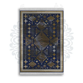 *جدید* فرشینه از جنس پارچه شانل مخمل ترک طرح فانتزی برند دفه کد 907