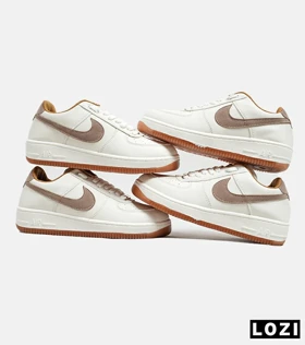 کفش مردانه و زنانه سفید قهوه ای NIKE AIR FORCE