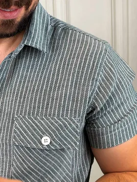 پیراهن کوتاه 041334 ZARA سبز