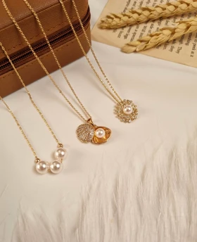 گردنبند مروارید مینیمال ژوپینگ