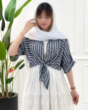 شومیز گره‌ای تک خامه دوزی