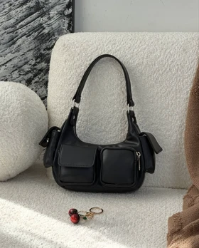 کیف دوشی دخترانه مدل فانژا کد 4470 (مشکی)
