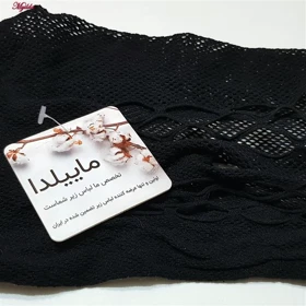 جوراب شلواری زنانه مدل پنجره ای مشکی کد 4624-159