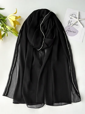 شال حریر نگین‌دار