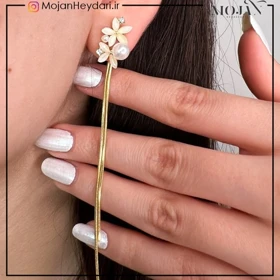 گوشواره صدفی مشابه طلا کد: sg471