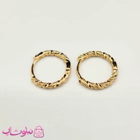 گوشواره حلقه‌ای زنانه ژوپینگ طرحدار قطر 1.5 سانت